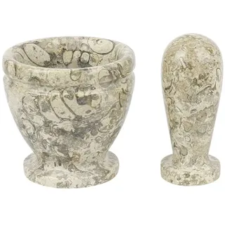 AMEEDA Granit Mörser mit Stößel Marmor-Stößel, Mörser, Mühle, solides Brecher-Set, Pfeffer-Knoblauch-Handstampfer(Coral)