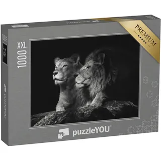 Puzzle 1000 Teile XXL „EIN Löwenpaar“ – aus der Puzzle-Kollektion Löwen, Tiere in Savanne & Wüste