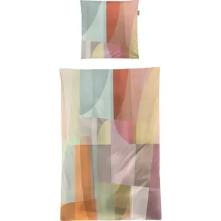 IRISETTE Mako-Satin Kariert Multi 135 x 200 cm + 80 x 80 cm