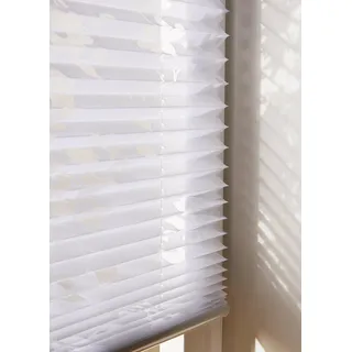 bonprix Ausbrenner Plissee mit Blumen, weiß, Gr.210x80 cm, Moderner Fensterschmuck