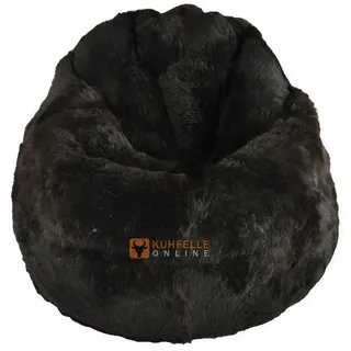 KUHFELL online & NOMAD Sitzsack LAMMFELL SITZSACK POUF AUS ECHTEM SCHAFFELL IN DIVERSEN FARBEN schwarz
