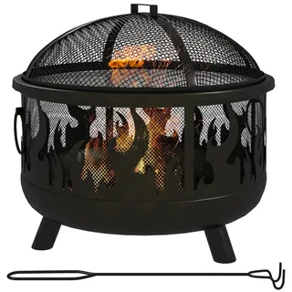 Outsunny Feuerschale Ø 55 cm Schwarz