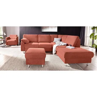 sit&more Hocker Belfort, mit Stauraumfach orange