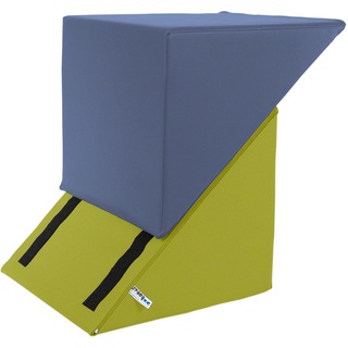 Verstellbarer Bandscheibenhocker Sitzhocker Sitzwürfel Hocker Kunstleder 50x50cm