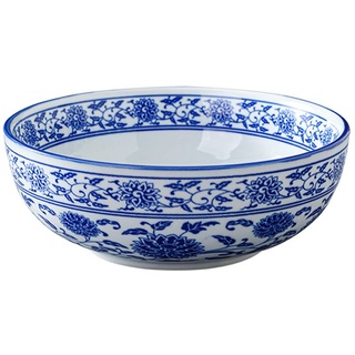 Luxshiny 1stk Blaues Und Weißes Porzellan Suppenteller Vintage Geschirr Cookware Set Popcorn-schüssel Schokofrüchte Blau-weiße Salatschüssel Schale China Sarah Chinesischer Stil Keramik
