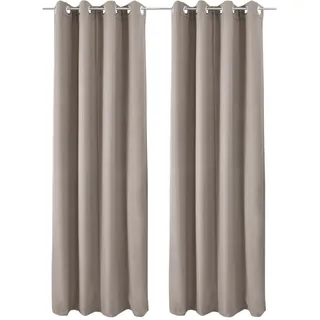 Beautissu Amelie Luna Ösen 140 x 245 cm sand 2 St.