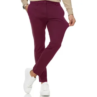 Indicode Chinohose Herren Rodekro Chino Hose Herrenhose Performance Pants mit 4 Taschen rot 38/30