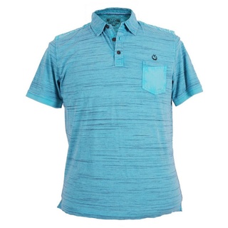 Mode Monte Carlo Poloshirt Poloshirt mit Brusttasche von Monte Carlo, türkis grün 3XL