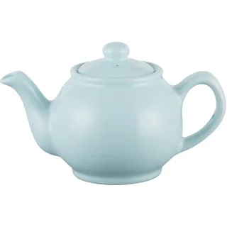 Price & Kensington Englische Teekanne für 2 Tassen, aus hochwertigem Steingut, Teekännchen pastell blau, mikrowellen- und spülmaschinenfest, Vintage Teebereiter