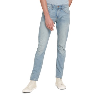 Tom Tailor Denim Herren Jeans Piers Slim Fit Used Blau Blau 10117 Tiefer Bund Reißverschluss W 31 L 34