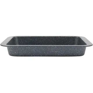 Salter BW07032EU7 Megastone 36cm antihaftbeschichtet Röster - rechteckige backblech aus Kohlenstoffstahl, Bräter für Gemüse, Fleisch und Aufläufe, Ofenform, PFOA-frei Backformen, leicht reinigen, grau