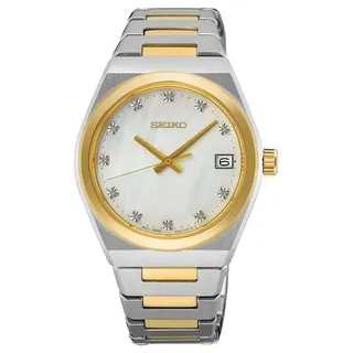 Seiko Essential Time Diamond (34 Mm) Perlmuttzifferblatt / Zweifarbiges