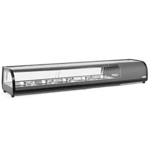 HENDI Sushi-Anzeige, Arktic, 220-240V/190W, 1800x420x(H)265mm,