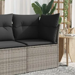 Festnight Gartenlounge Ecksofa mit Stauraum Balkon Sofa Rattan Sofa Balkon Lounge Klein Gartensofa Garten Lounge Sofa Outdoor Rattansofa Balkonmöbel Gartenmöbel Balkonlounge Loungemöbel