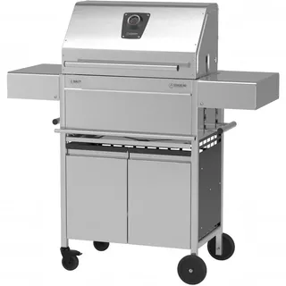 Schickling Holzkohlegrill "Willy L - Deluxe" Edelstahlgrill Grillwagen, Rechteckig, 100% Edelstahl, Holzkohle-Grill mit Deckel, Made in Germany - Direkt vom Hersteller