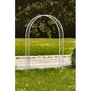 KUHEIGA Verzinkter Rosenbogen Metall, B:150cm / H:230cm, Rankbogen Zink, Metall-Bogen