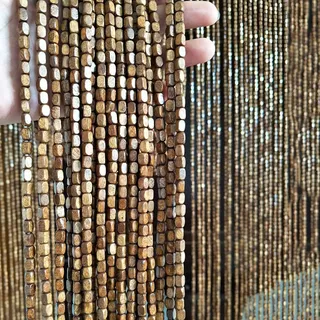 Perlenvorhang Türvorhang Holzperlen Vorhänge,Hängende Teilervorhang Schnur Tür-Fadenvorhänge Panel für Schlafzimmer Wohnzimmer Wandschrank Balkontür Wohnkultur,Anpassbar (120 strands-120x220cm)