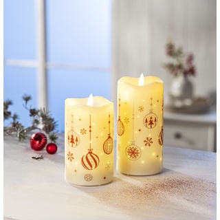 Led-Kerzen Weihnachtszeit  2Er Set