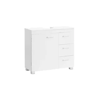 VASAGLE Waschbeckenunterschrank 70 x 64 cm Weiß