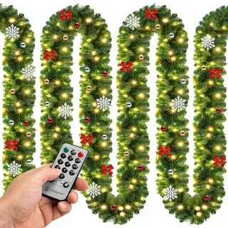 CASARIA Weihnachtsgirlande 5m LED 80 inkl. Fernbedienung grün