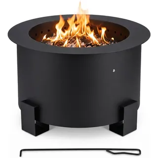 Relaxdays Feuerschale Ø 56 cm Schwarz