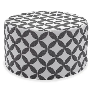 H.O.C.K. Sitzhocker H.O.C.K. Luna Outdoor Hocker rund Pouf ø60x40cm schwarz, Hocker, Sitzhocker, Pouf Hocker, Barhocker - wetterfest, vielseitig schwarz