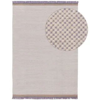 benuta Kunstloft Teppich, Lila, Textil, Beton Optik, Rechteckig, 200x1 cm, Gots, pflegeleicht, Teppiche & Böden, Teppiche, Naturteppiche