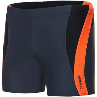 ZAGANO Badehose Herren 2376 grau orange Schwimmhose Männer eng 3XL | Made in EU zweifarbig Polyamid Elasthan chlorresistent schnelltrocknend elastisch bequem Pool Strand Urlaub Training Sport - 3XL