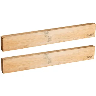 2er-Set originelle Messer-Magnetleisten aus echtem Bambus-Holz