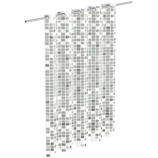 Eisl Duschvorhang Mosaik 180 x 200 cm grau