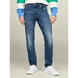 Straight-Jeans TOMMY HILFIGER "STRAIGHT DENTON STR" Gr. 34, Länge 32, blau (diego) Herren Jeans Straight Fit