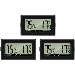 Thlevel Thermometer Hygrometer Temperatur Luftfeuchtigkeitmessgerät | Innen Digitaler Raumthermometer Mini für Büro Wohnzimmer Gewächshaus 3 Stücke