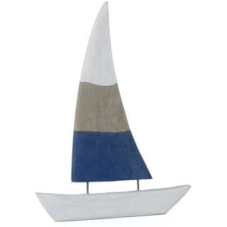 Moritz Skulptur »Deko Segelboot Boot 50x69x5cm«, Dekoobjekt Holz, Tischdeko, Fensterdeko, Wanddeko, Holzdeko braun