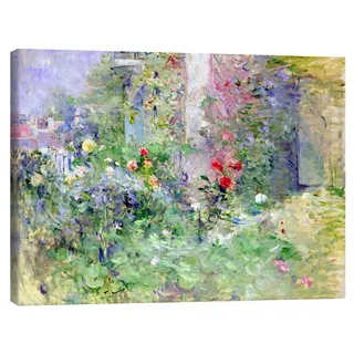 Posterlounge Der Garten in Bougival Leinwandbild | 70 x 50 cm von Berthe Morisot Grün Wandbilder Wanddeko