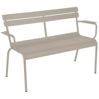 Fermob - Luxembourg Gartenbank mit Armlehne 2-Sitzer, muskat