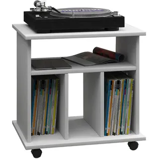 VCM Schallplattenregal 60 x 59 x 45 cm Weiß