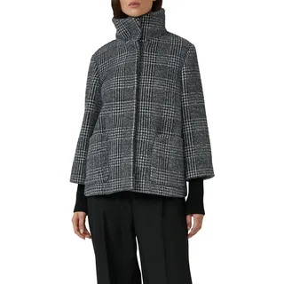 s.Oliver BLACK LABEL Jacke mit Stehkragen und Rippstrick-Manschetten - schwarz / 38