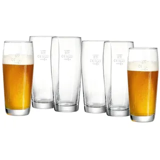 Ritzenhoff & Breker Bierglas-Set Willi 500 ml, 6-teilig, Glas, Farblos (Transparent), Durchsichtig
