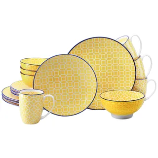 CreaTable Mediterran Kombiservice 16-tlg. gelb