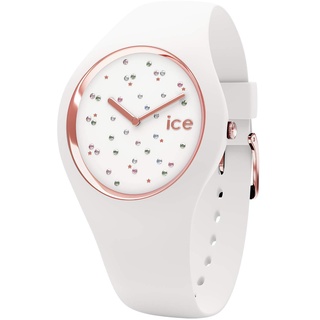 Ice-Watch - ICE cosmos Star White - Weiße Damenuhr mit Silikonarmband - 016297 (Medium)