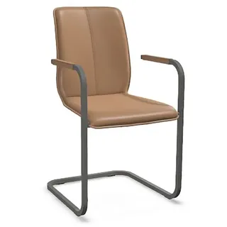 bert plantagie Freischwinger Tara 824-A Leder Braun Hellbraun