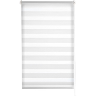 Estoralis - VERAL - Doppelrollo, “OHNE Werkzeug”, Duo Rollo mit Visier und Sonnenschutz für Fenster und Türen, 120 x 150 cm, Farbe Weiße