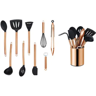 Echtwerk Küchenhelfer-Set Schwarz, Kupferfarben