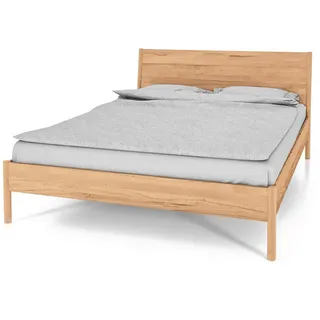 byoak Bettgestell, Creme, Holz, Kernbuche, 140x220 cm, Schlafzimmer, Betten