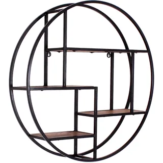 SIT Möbel Wandregal 75 x 20 x 75 cm Antikschwarz