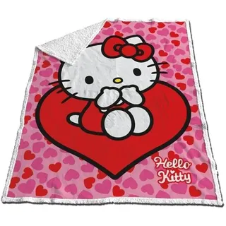 Aymax Hello Kitty Kuscheldecke 120 x 150 cm Rosa/Bronze