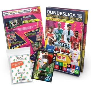 collect-it.de MY HOME OF CARDS + TOYS Exklusive Aufbewahrungshüllen im Bundle mit Topps Match Attax Bundesliga 2022/23 - Adventskalender