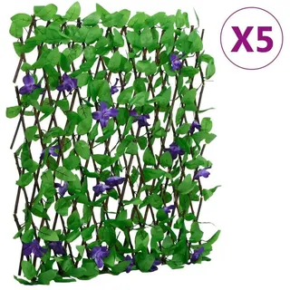 vidaXL Rankgitter mit Künstlichem Efeu 180 x 70 cm grün 5 St.
