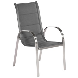 Lucca Stapelsessel, 2er Set Edelstahl/Textil