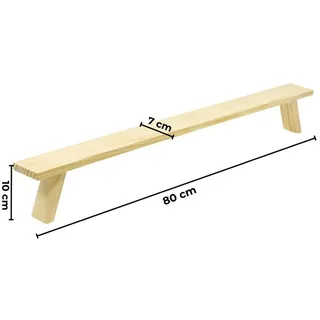 Dekohelden24 Schwibbogen Holz-Schwibbogenbank, ca. 80 x 7 x 10 cm, natur